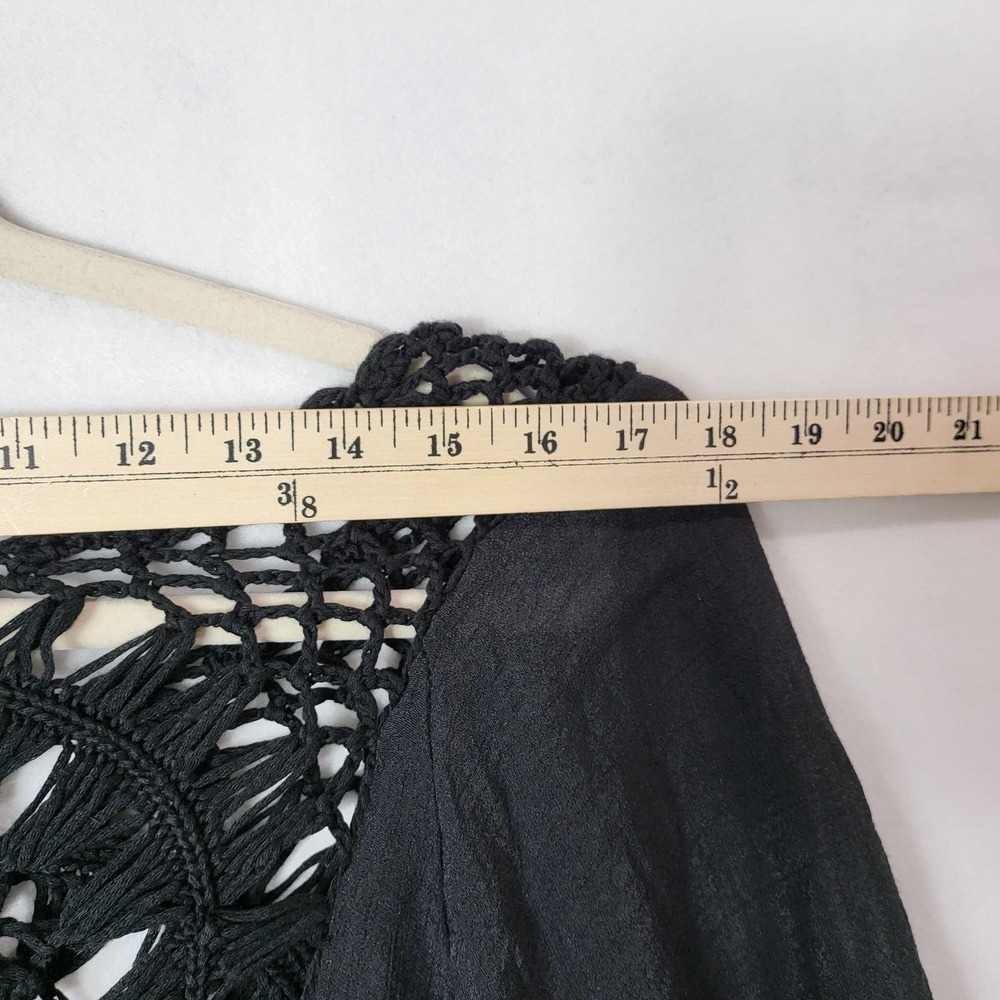 Zalia Atelier Black Beach Tunic Boho Style Size Medium #652 - Picture 4 of 13